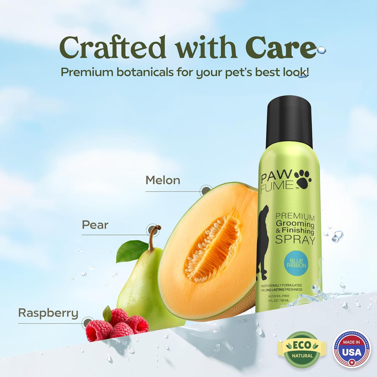 Premium dog grooming and finishing spray bundle for odor elimination and detangling