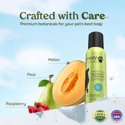 Premium dog grooming and finishing spray bundle for odor elimination and detangling