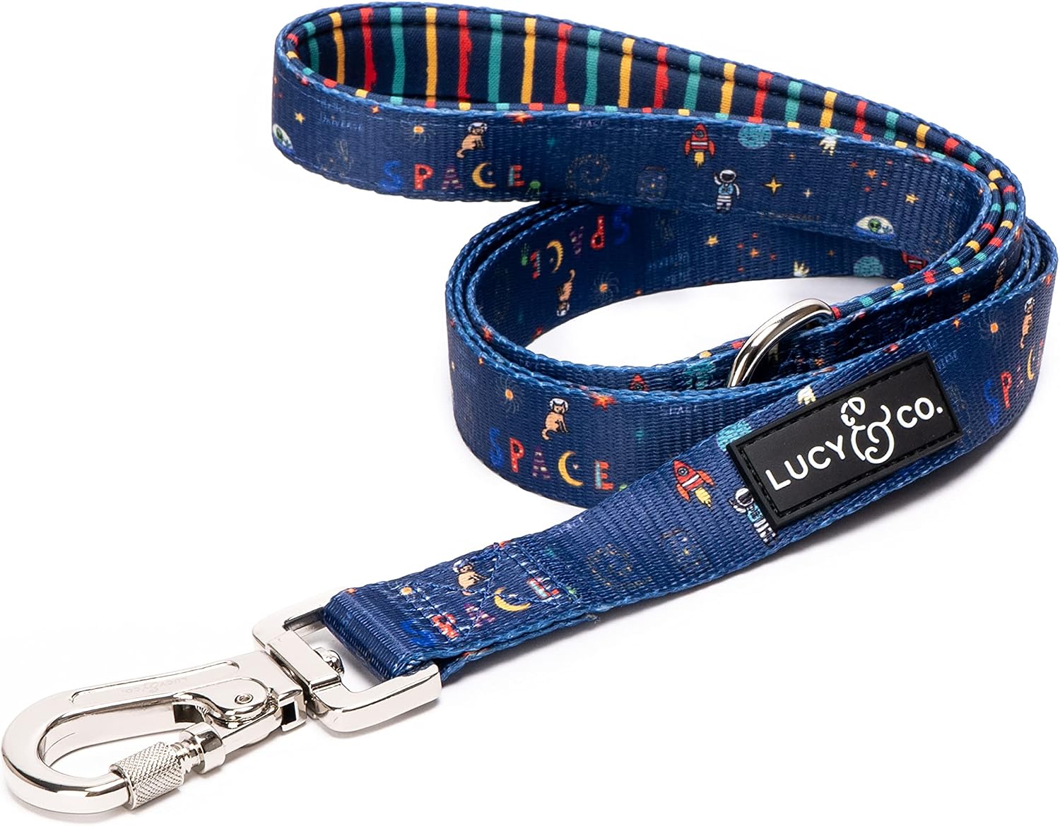 Lucy & Co. Designer Dog Leash - Pet Accessories - Thick Dog Leash - Padded Handle for Comfort - Among The Wildflowers - 5 Foot (Purple Floral, Small) - Image 15