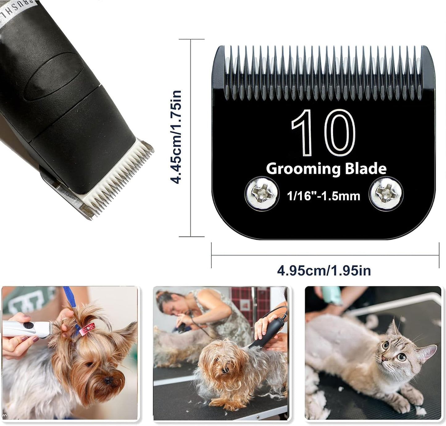 Cosyonall black size 10 replacement blade showing stainless steel comb teeth