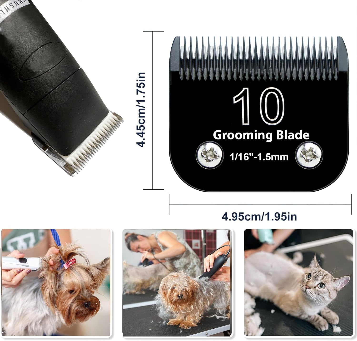 Cosyonall black size 10 replacement blade showing stainless steel comb teeth
