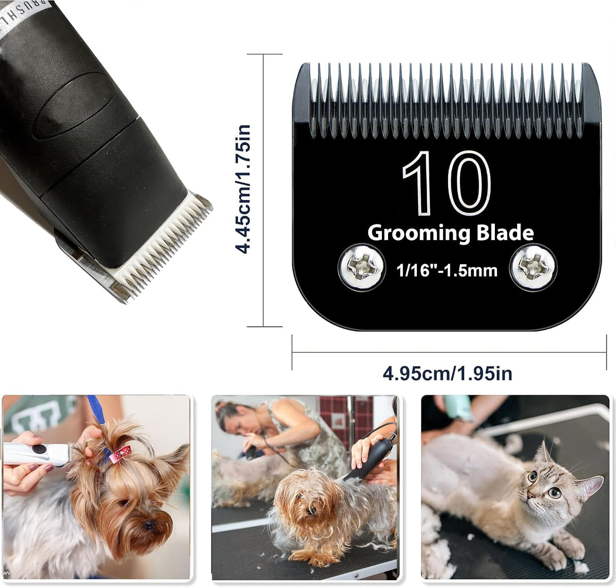 Cosyonall black size 10 replacement blade showing stainless steel comb teeth