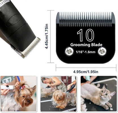 Cosyonall black size 10 replacement blade showing stainless steel comb teeth