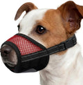 LETSQK soft mesh dog muzzle front view on pet