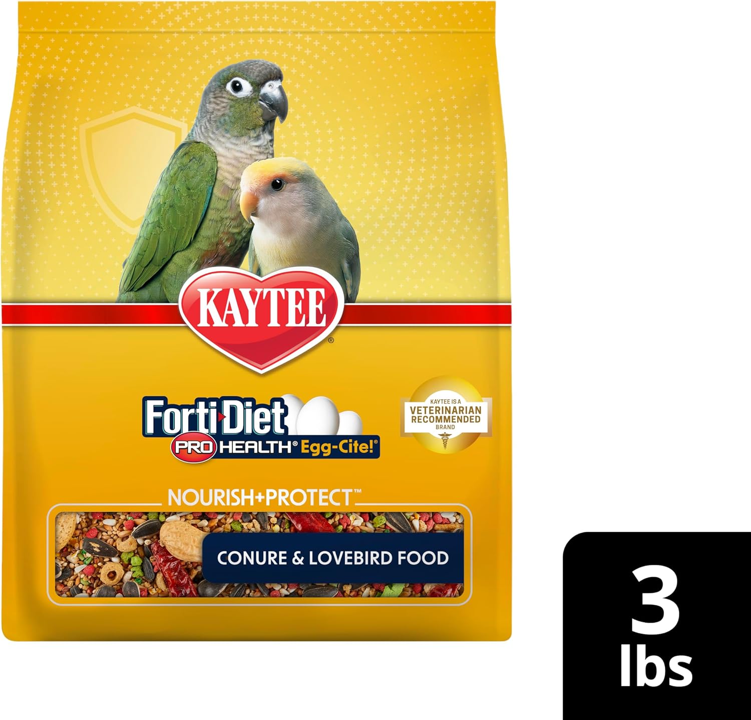 Kaytee Forti-Diet Pro Health Egg-Cite Pet Conure & Lovebird Food, 3 Pound - Image 13