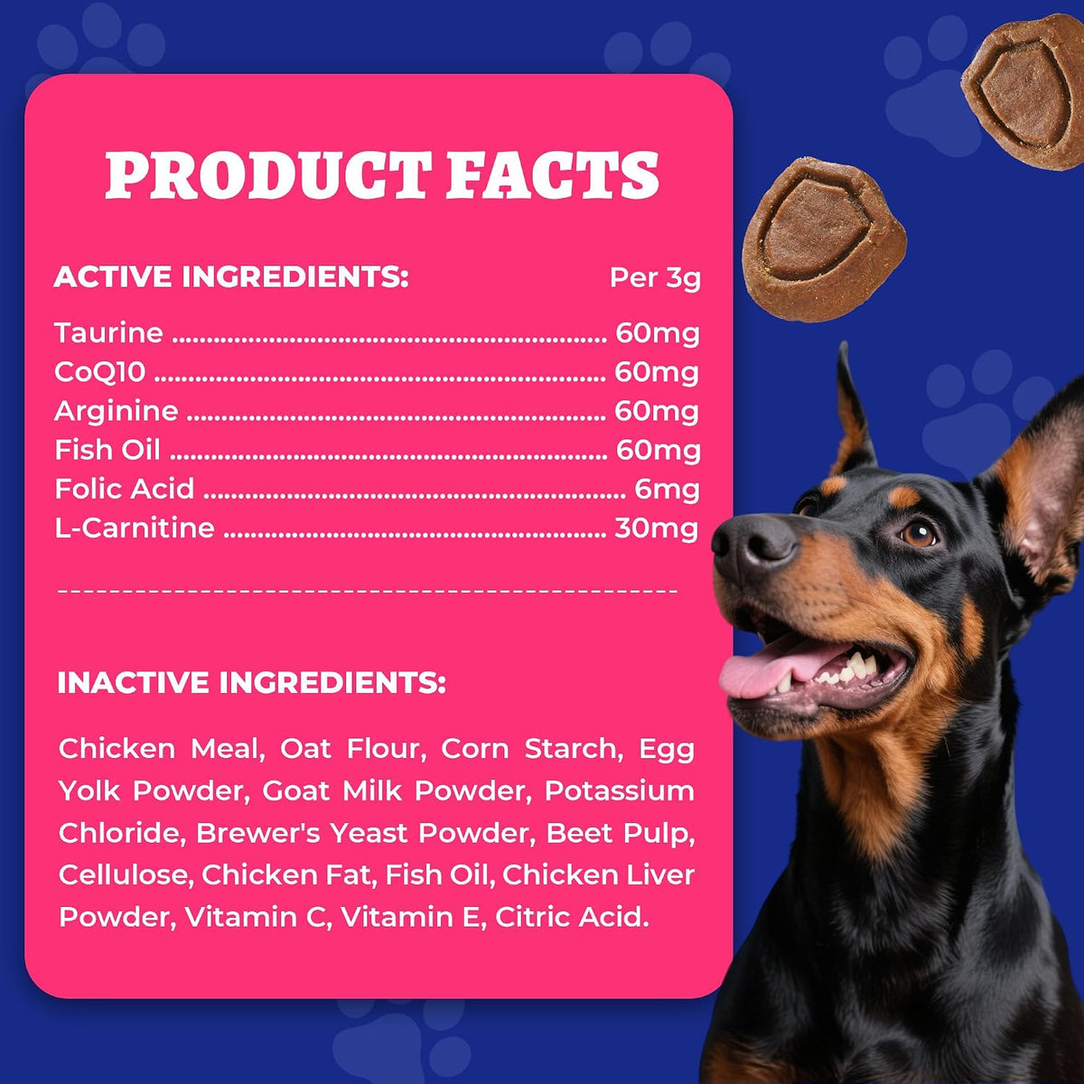 Imported USA dog taurine and fish oil supplement for circulation