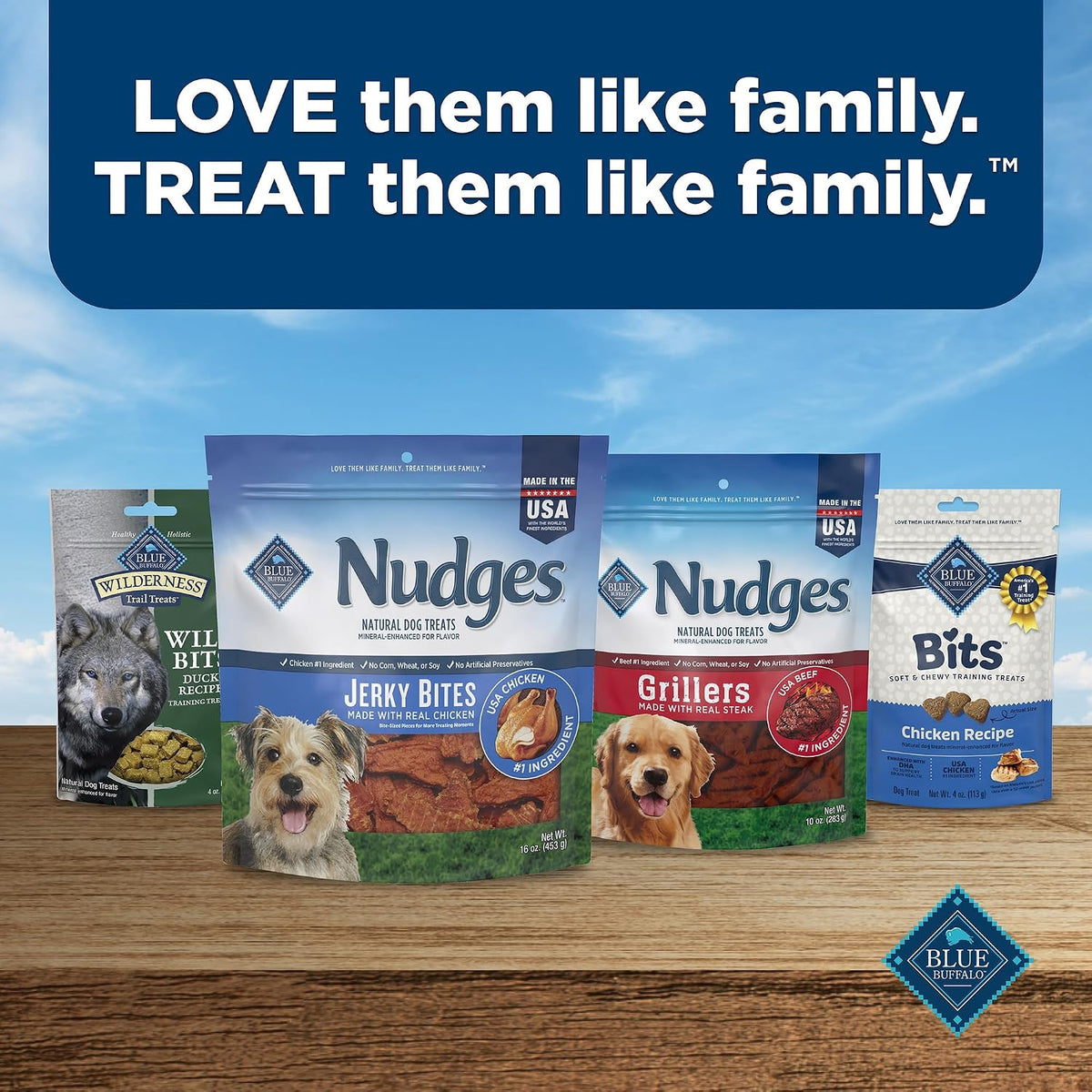 Blue Buffalo Nudges Jerky Bites Dog Treats, Made in the USA with Natural Ingredients, Bite-Sized Pieces, Chicken, 5-oz Bag - Image 9