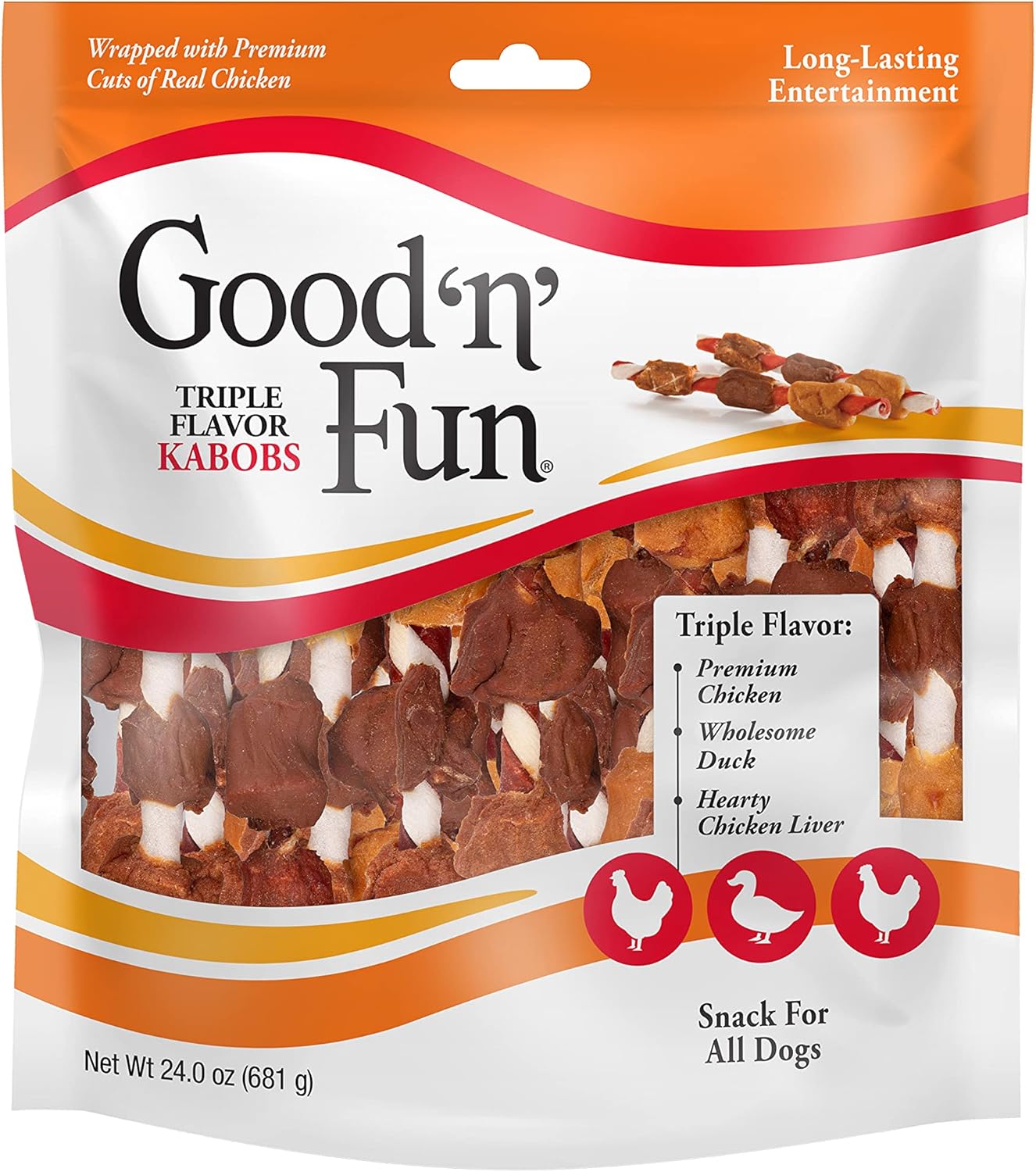 Good 'n' Fun Kabobs Long-Lasting Dog Treat, With Real Proteins, Beef Hide and Premium Chicken, Supports Dental Health, Mental Stimulation, 48 oz - Image 14