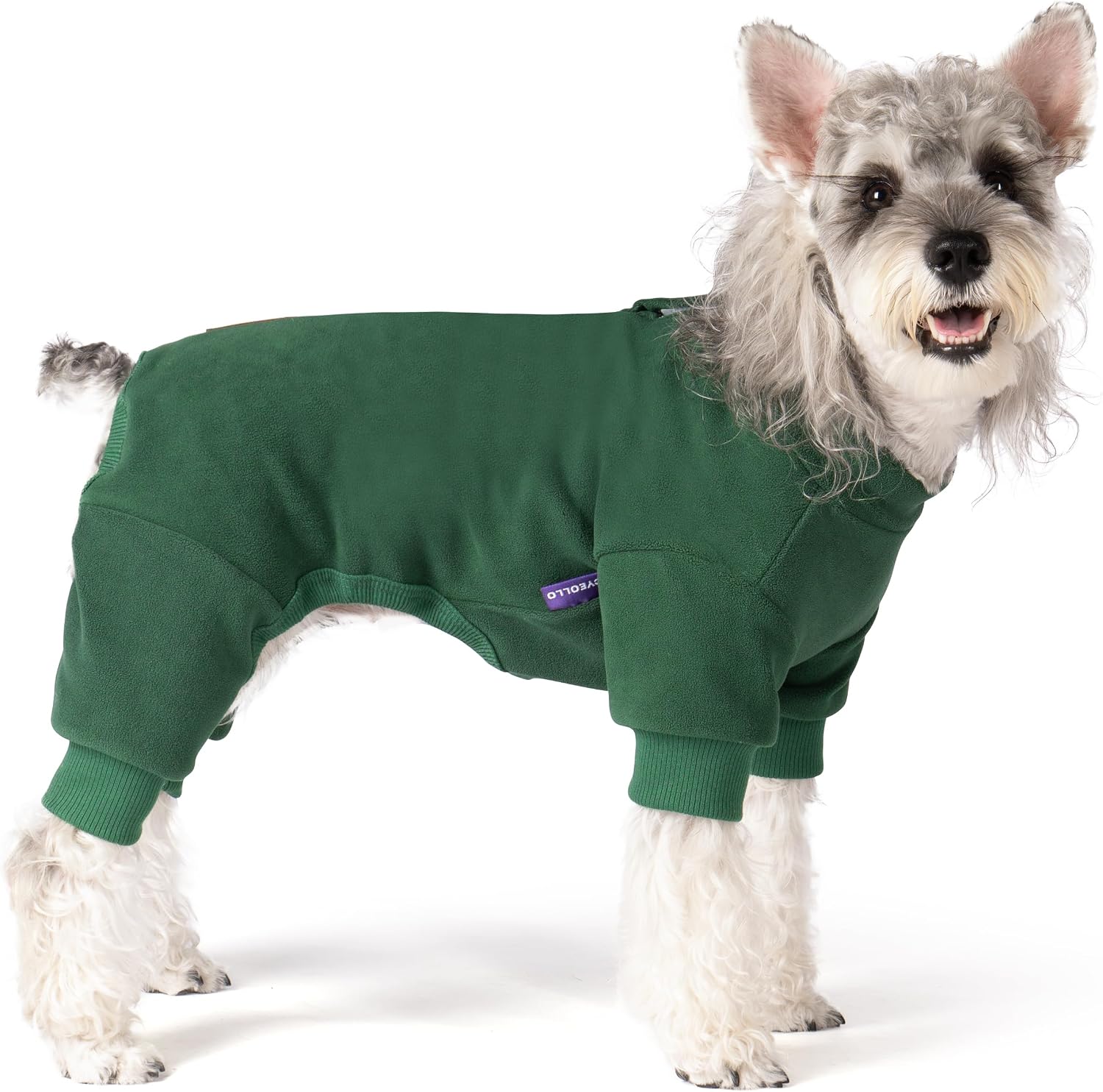 cyeollo Dog Pajamas Fleece Pjs Thermal Stretchable Dog Onesie Winter Jumpsuit for Small Dogs Warm Pet Cold Weather Coats, Navy M - Image 10