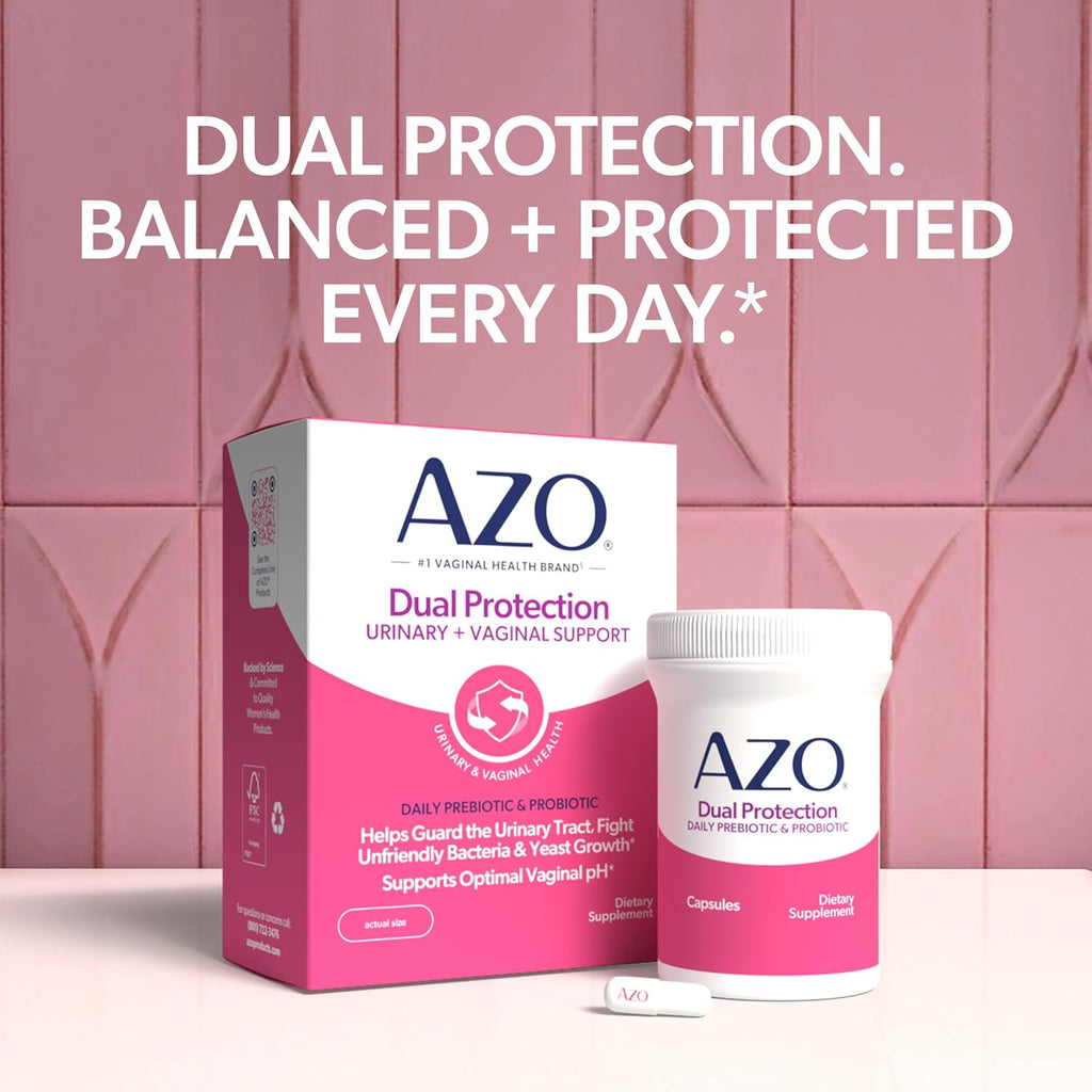 AZO urinary and vaginal health product packaging angle