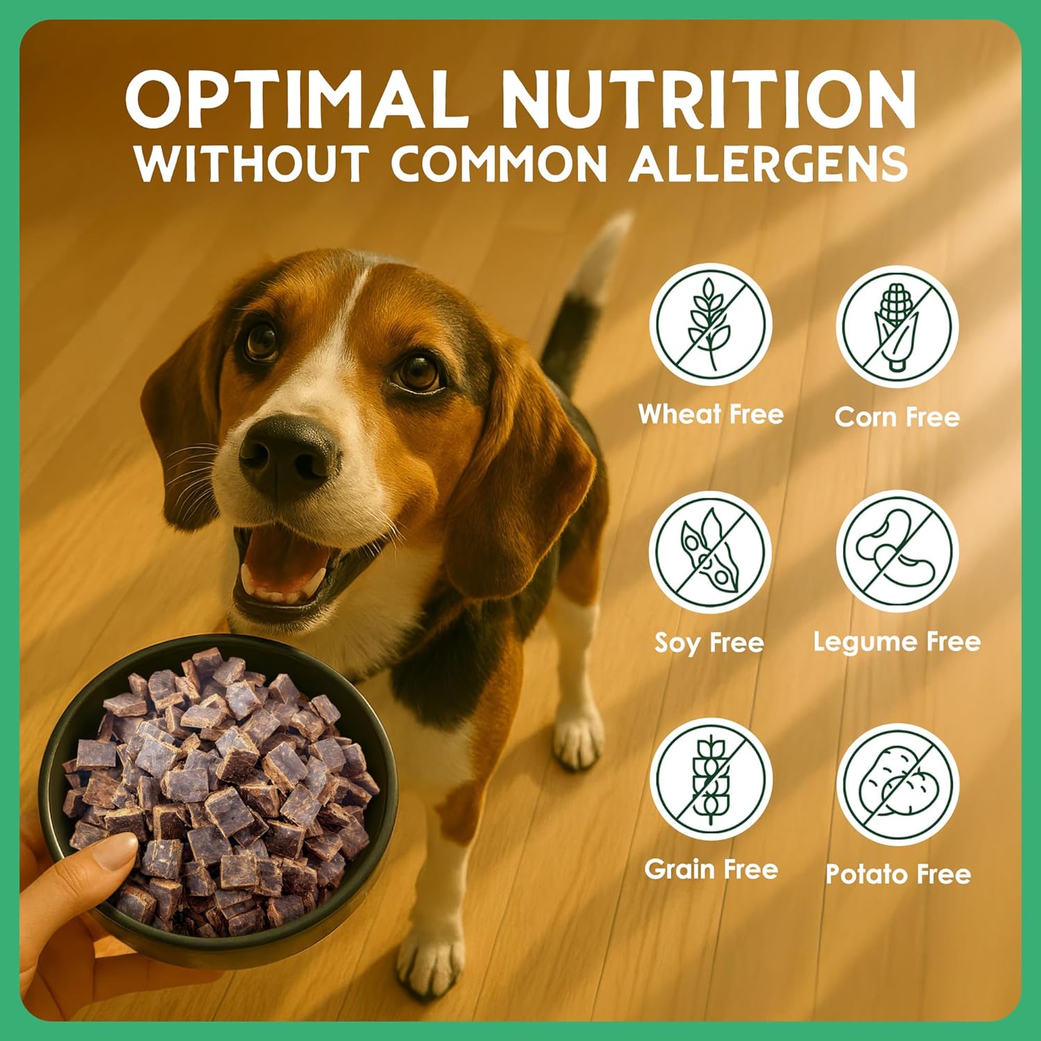The Good List air-dried pet food featuring ninety percent animal protein ingredients list