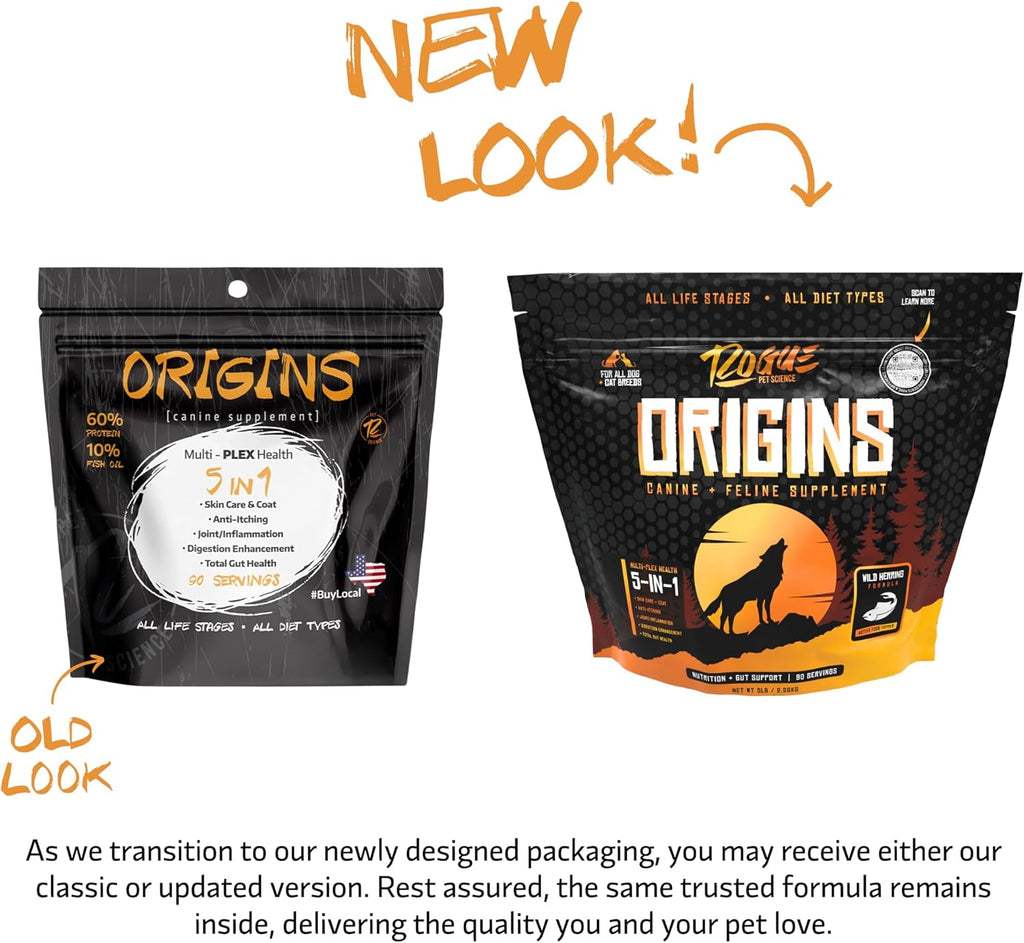 Rogue Pet Science Origins powdered dog food topper texture