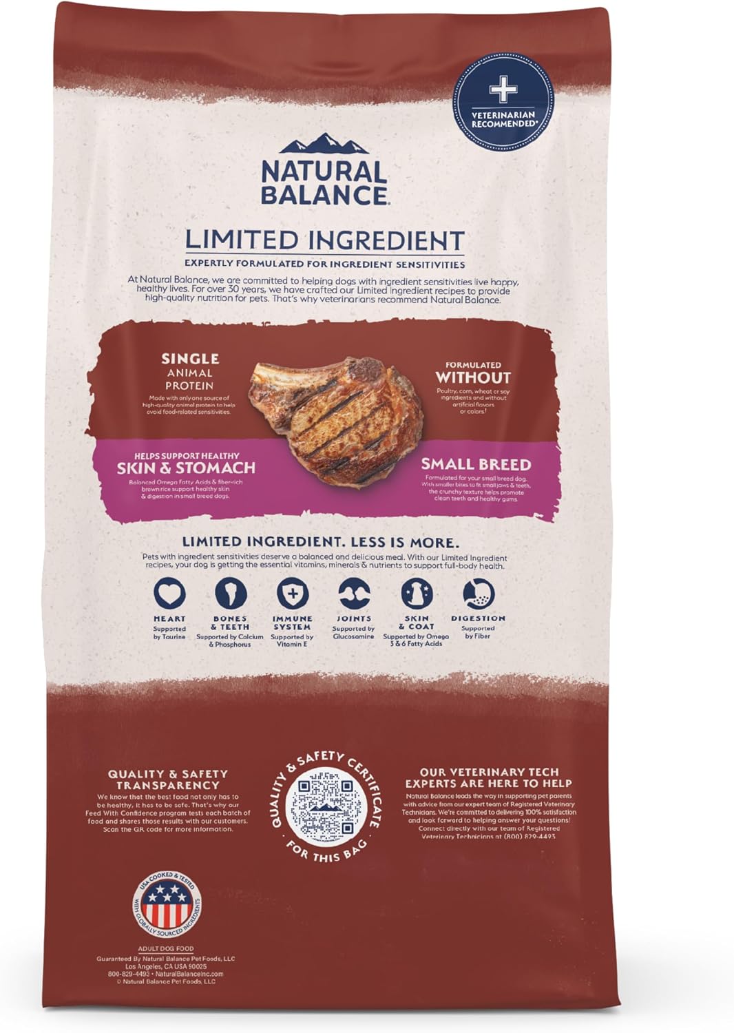 Natural Balance Limited Ingredient Small-Breed Adult Dry Dog Food with Healthy Grains, Beef & Brown Rice, 4 Pound (Pack of 1) - Image 10