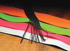 Detailed view of flexible round rubber fly tying components