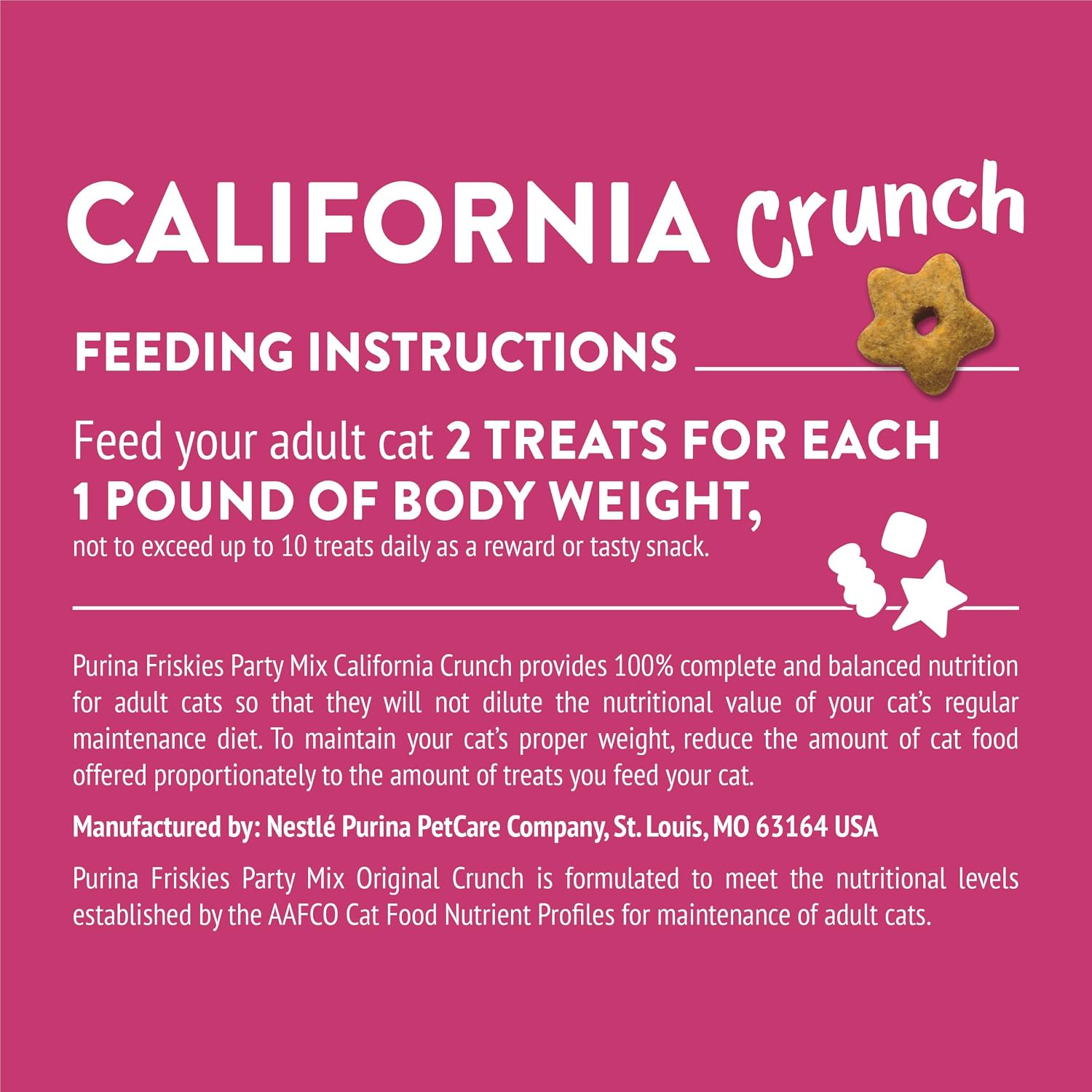 Purina Friskies Cat Treats, Party Mix California Crunch With Chicken - (Pack of 6) 6 oz. Pouches - Image 10
