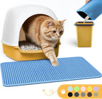 Cat Litter Mat - 23.2'' x 14.6'' Small Litter Trapping Mat, Easy to Clean Litter Box Mat, Waterproof, Urine-Proof, Non-Slip, Cat Toilet Training Systems Accessories, Grey - Image 13