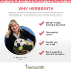 Herbsmith Taurine Boost open jar showing fine powder consistency for pets requiring heart health support