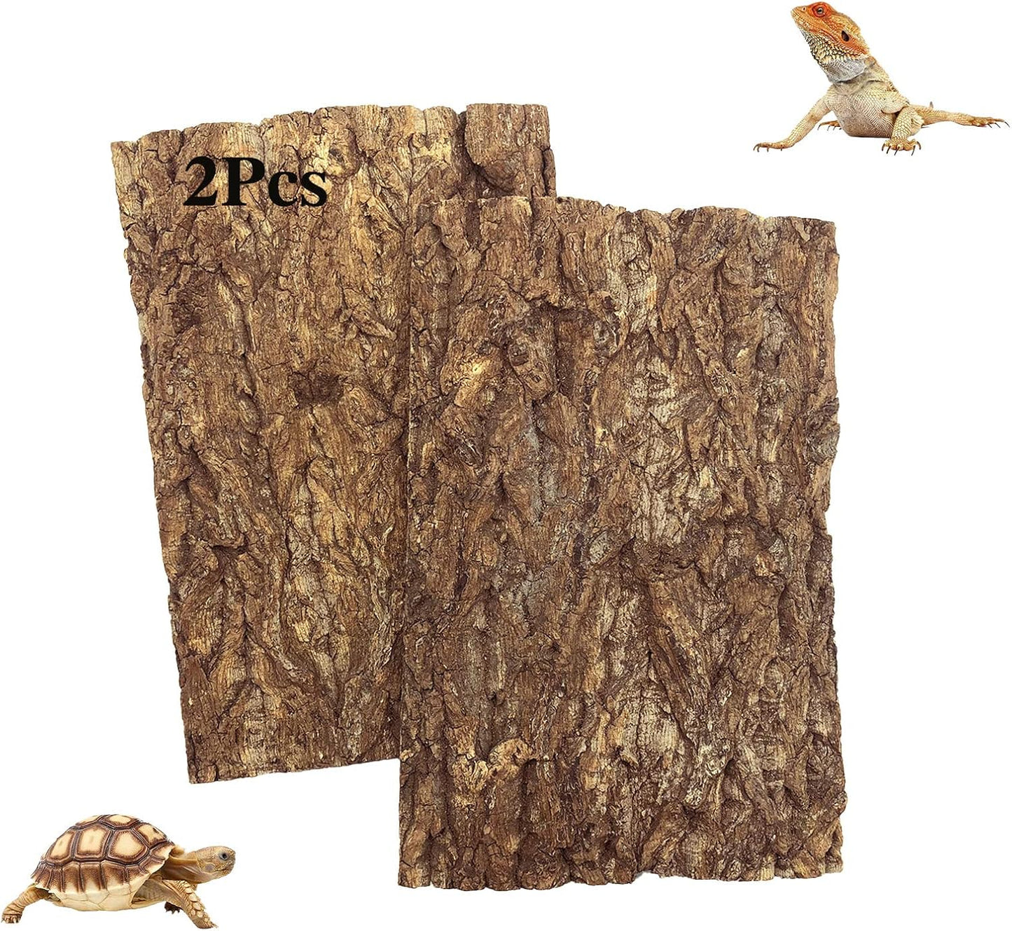 Tfwadmx 2PCS Cork Terrarium Background 11.8"x7.9" Natural Cork Bark Backdrop Reptile Background Climbing Wall Terrarium Accessories for Lizard,Tortoise,Gecko,Bearded Dragon,Chameleon - Image 11