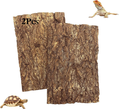 Tfwadmx 2PCS Cork Terrarium Background 11.8"x7.9" Natural Cork Bark Backdrop Reptile Background Climbing Wall Terrarium Accessories for Lizard,Tortoise,Gecko,Bearded Dragon,Chameleon - Image 11