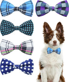 PET SHOW 12 Colors Plain Small Dogs Collar Embellishment Attachment Bow Ties Puppies Cats Collar Charms Accessories Slides Bowties for Birthday Wedding Parties Assorted Pack of 12 - Image 10