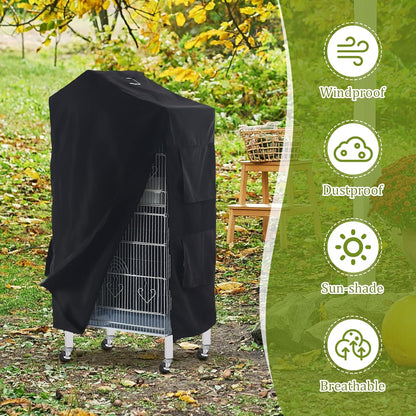 Waterproof polyester fabric close up on Gralara bird cage accessories