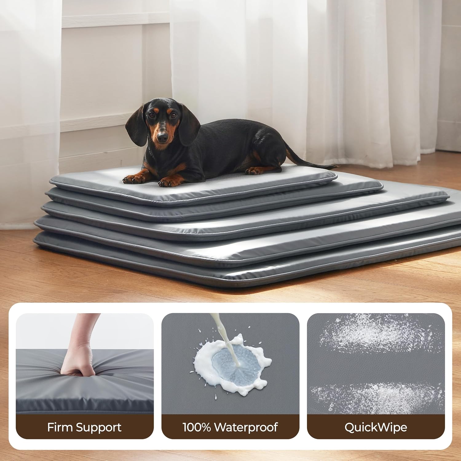 Egg-crate foam detail for orthopedic dog support