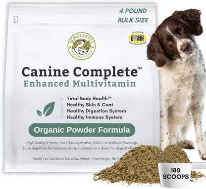 Wholistic Pet Organics Canine Complete - Dog Multivitamin Powder - 1 Lb - Daily Dog Vitamins and Supplements for Homemade Food - Immune System, Skin, Coat & Overall Health - All Breeds - 45 Scoops - Image 14