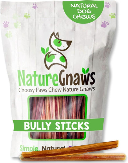Nature Gnaws Extra Thin Bully Sticks for Small Dogs 5-6" (10 Count) - Long Lasting for Light Chewers and Puppies - Natural Beef Dog Chew Bones - Image 12