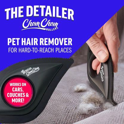 Compact ChomChom Detailer showing ridged scraping edge
