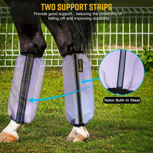 MIYABALA fine mesh horse leggings set of four in purple color