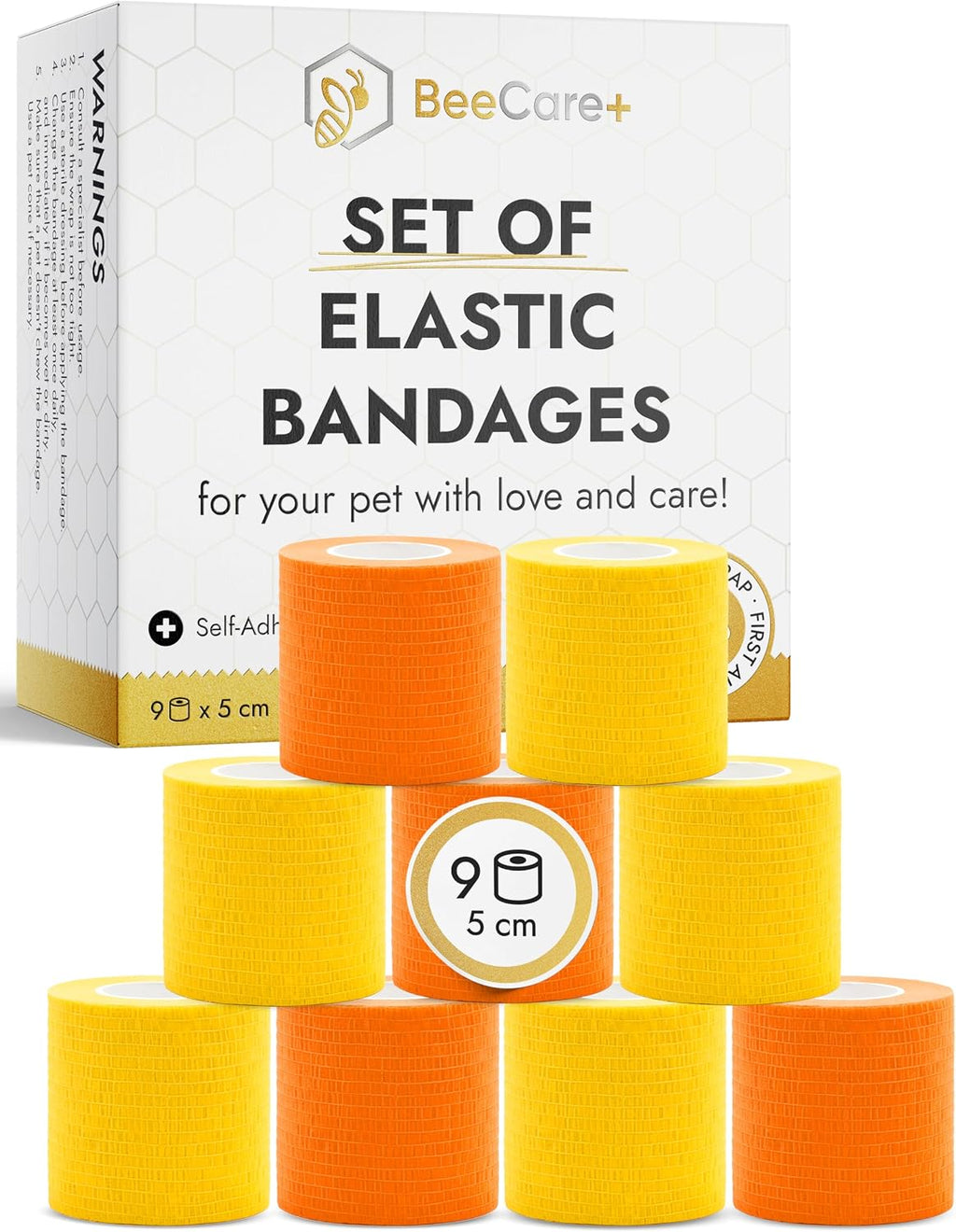 Qpets self adhering elastic dog bandages front view