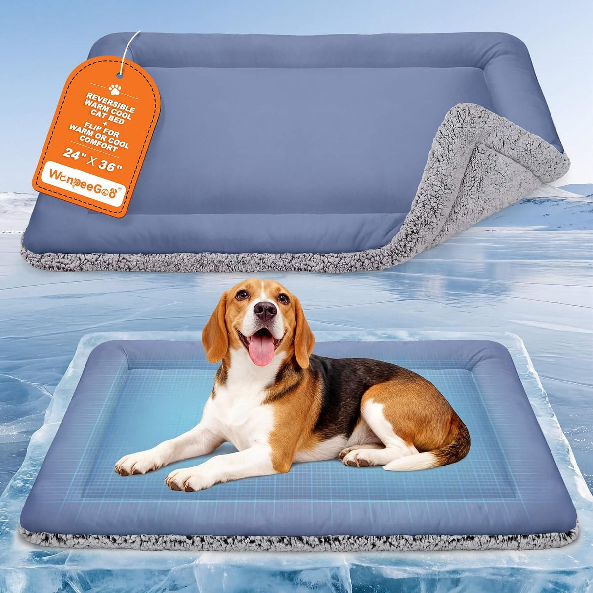 Cat Cooling Mat, Self Warming Cat Bed, Reversible Warm & Cooling Cat Bed, Winter Warm Cat Pad & Summer Cooling Cat Mat for Kittens & Small Dogs, Perfect for Crates, Beds & Sofas, Gray, 18" x 24" - Image 12