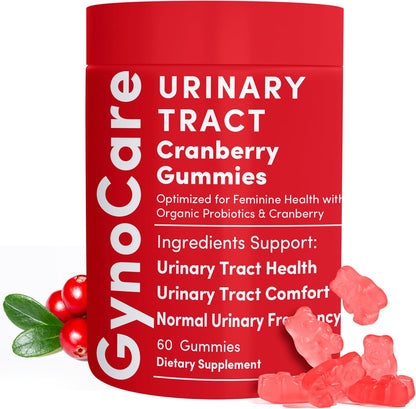 Terramed Just Think Comfort Cranberry Gummies front view for women urinary tract support
