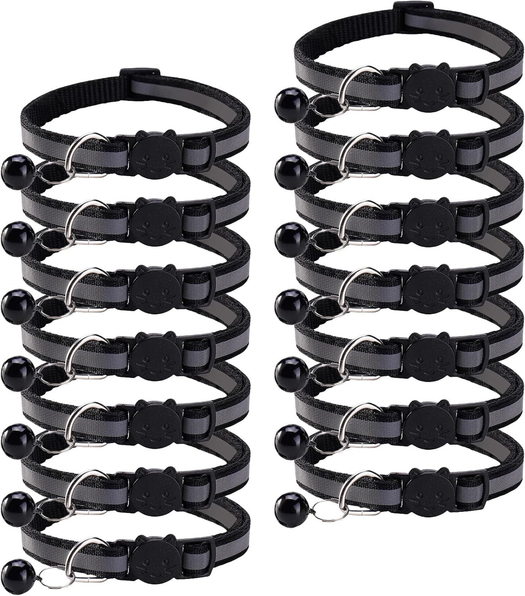 14 Pack Breakaway Cat Collar with Bell, Reflective Kitten Collar for Girl Boy Cats, Safety Buckle Adjustable 7.5-12.5 Inch, 0.4 Inch Width Lightweight, Pet Gifts (Multi-Colored) - Image 15