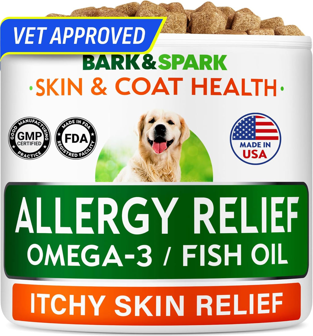 BARK&SPARK Omega 3 Fish Oil for Dogs - w/Wild Alaskan Salmon Oil for Dogs, Fish Oil Liquid Supplement for Pets, EPA+DHA Fatty Acids, Skin&Coat Support - Itch&Allergy Relief, Joint, Immune&Heart Health - Image 9
