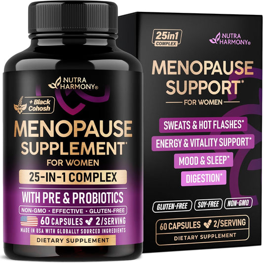 NUTRAHARMONY Menopause Support 60 capsules front view bottle packaging