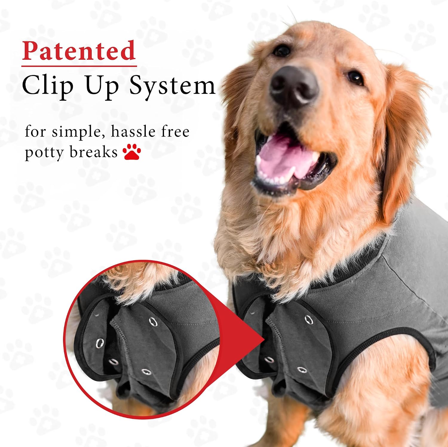 BellyGuard cotton pet medical onesie extra large size fabric close up