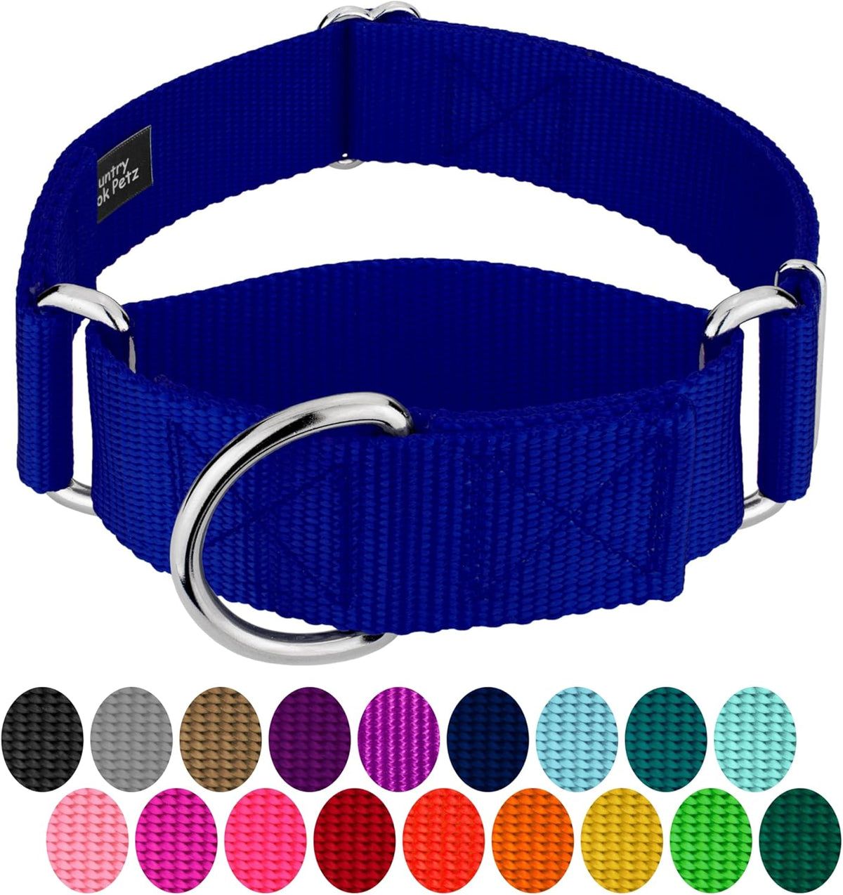 Premium USA imported escape proof dog collar showing stainless steel hardware loops
