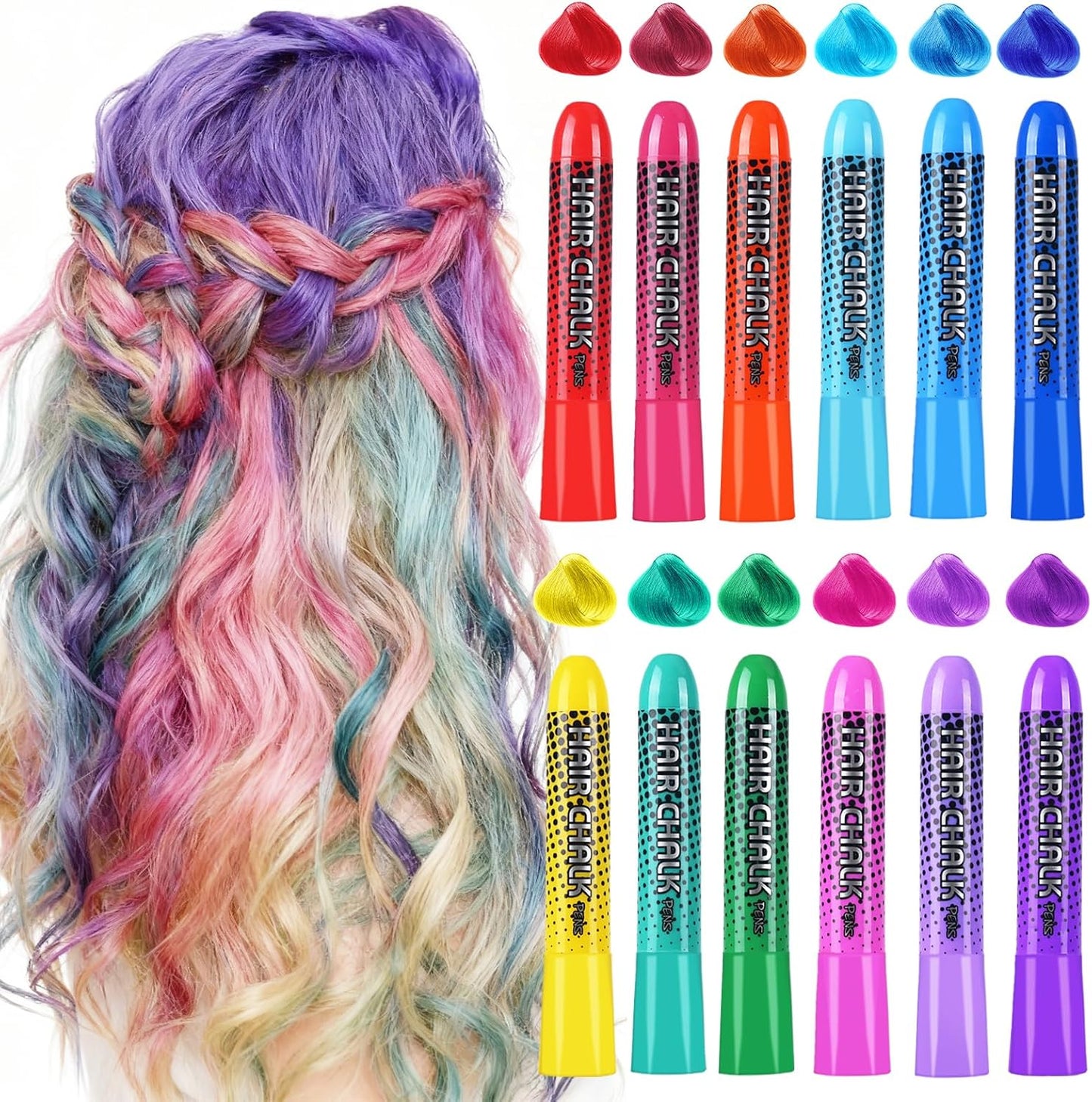 Garpgona 12 Color Hair Chalk Set front view