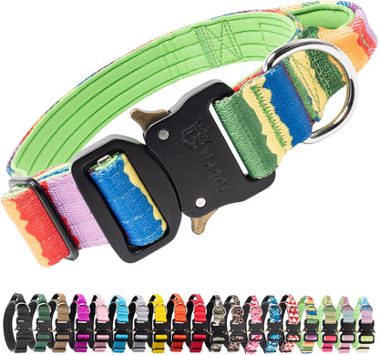 TSPRO Premium Dog Collars Tactical Dog Collar with Handle and Heavy Duty Quick-Release Metal Buckle Durable Thick and Adjustable for Medium to Large Dogs (Orange L) - Image 10