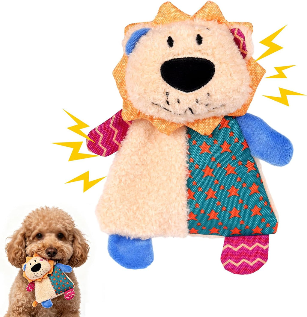 Nyktavos Squeaky Lion Dog Toy front view