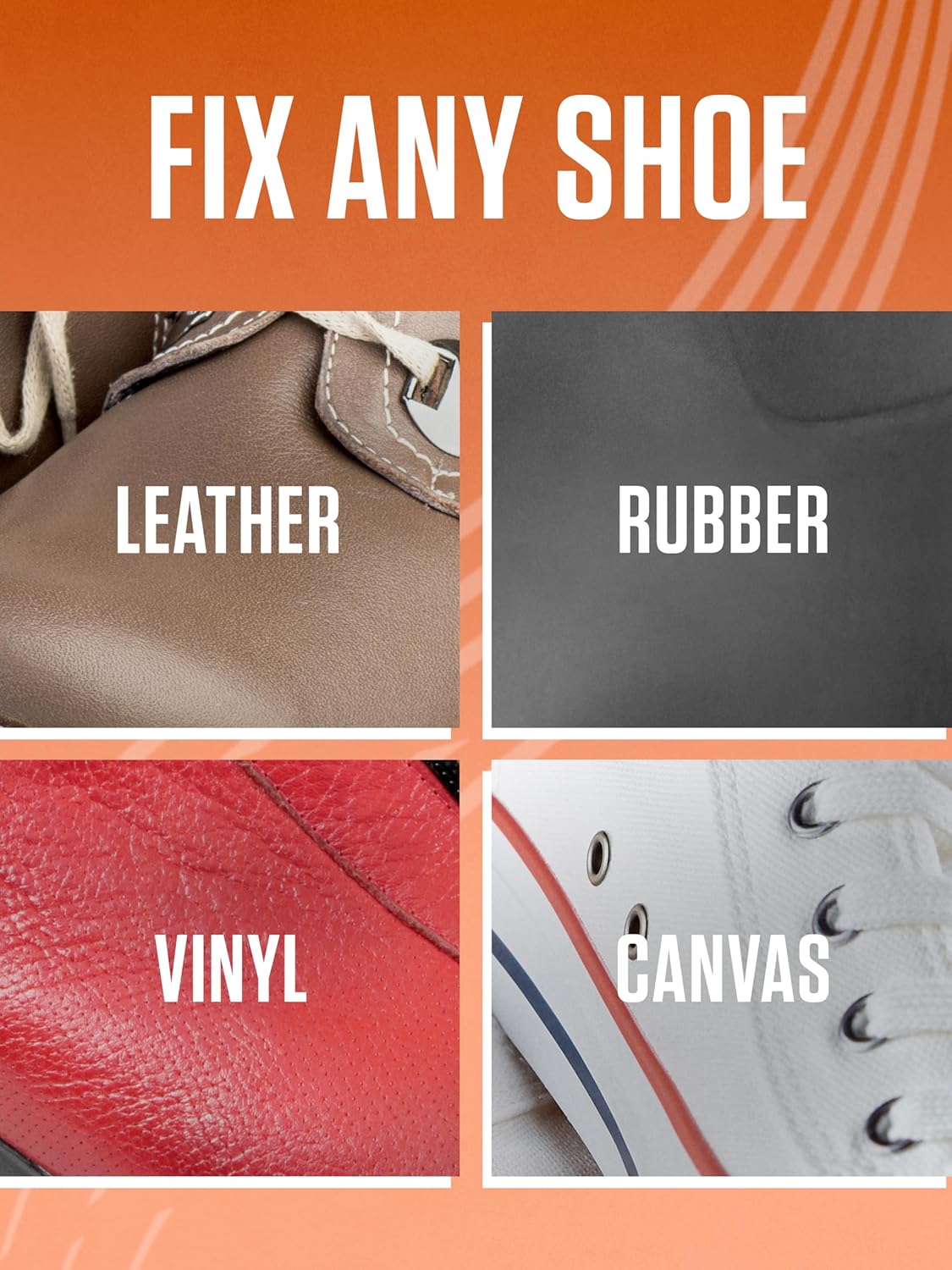 Authentic imported USA Shoegoo tube showing directions for fixing damaged heels and small holes.
