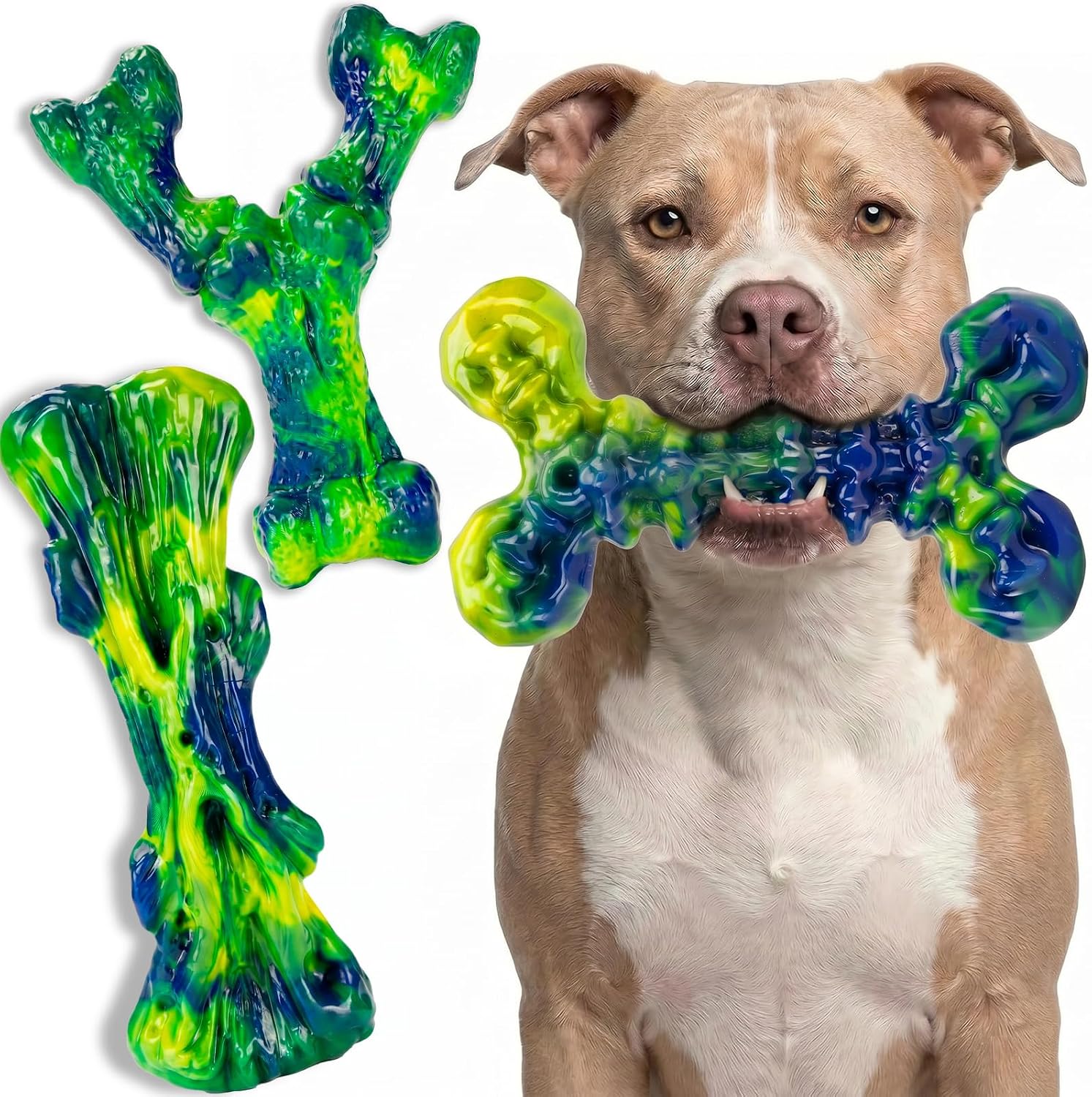 Kseroo 3-Pack Indestructible Dog Chew Toys for Aggressive Chewers: Bacon Flavored Rock-Hard Solid Nylon, Tough Dog Bones for Medium/Large Dogs 25-90lbs, Heavy Duty Dog Toys to Keep Them Busy, Brown-XL - Image 10