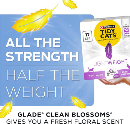 Close up of Purina Tidy Cats Glade scent label