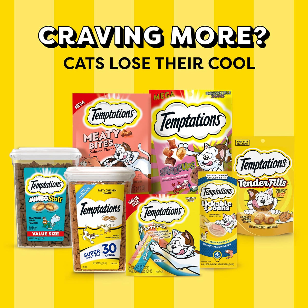 Temptations Cat Treats MixUps Backyard Cookout Flavor Crunchy, Soft Cat Treats, 30 oz. Tub - Image 13