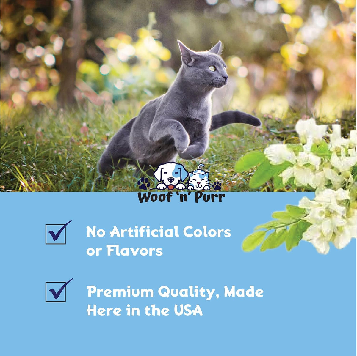 Woof 'n' Purr natural herbal cat joint and immunity support liquid supplement
