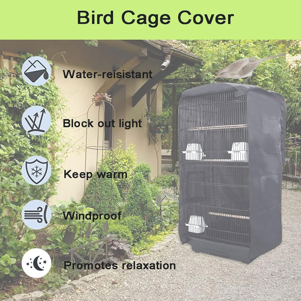Top view of the Syooy bird cage cover showing the detachable top plate design.