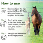 Pure Sole horse ointment protection shield being applied to sensitive ear and face zones