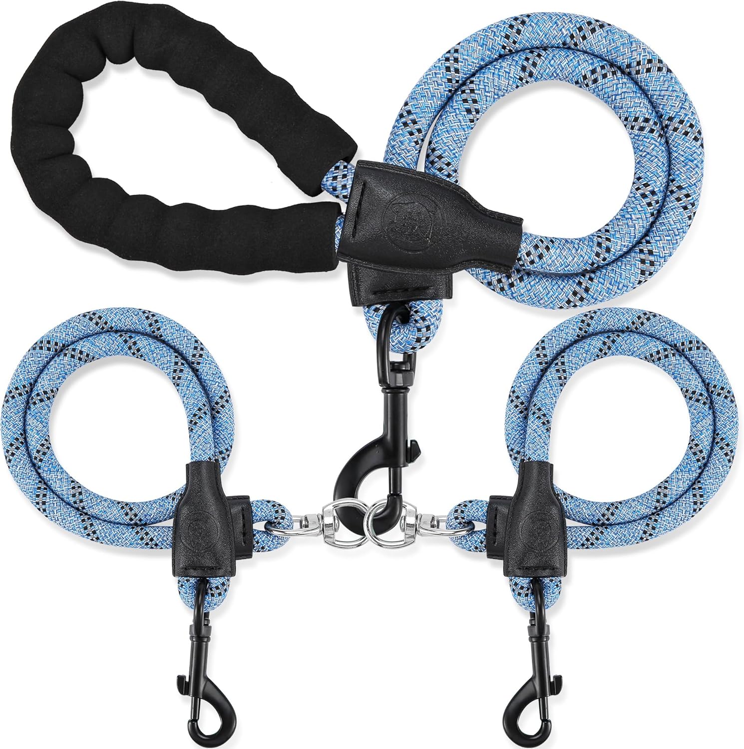 Double Dog Leash for Two Dogs - Detachable 360 degrees Swivel, No Tangle Leash with Reflective Strips for Walking and Training Small Medium and Large Dogs, S/8-45ibs, Pink - Image 10
