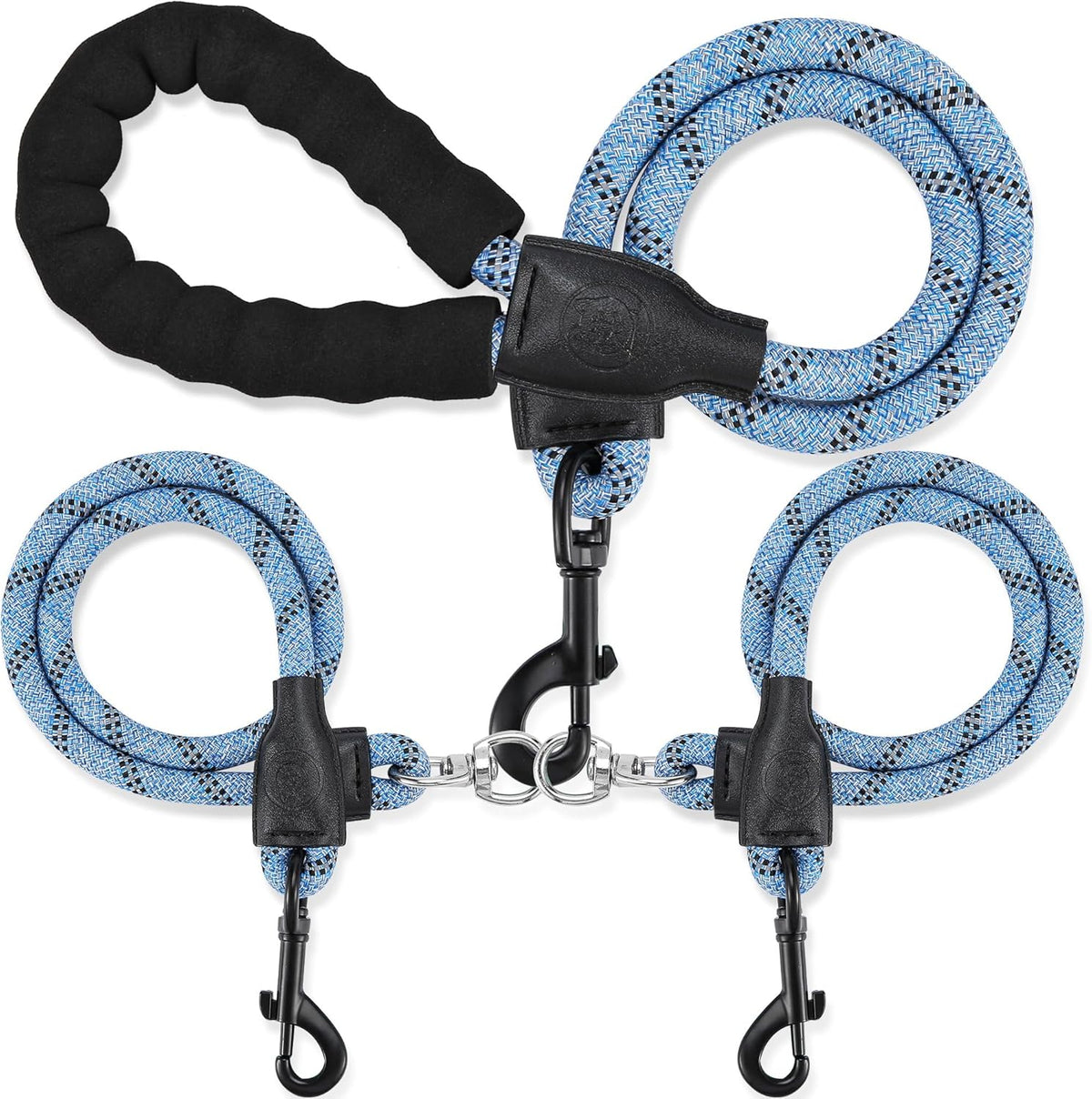 Double Dog Leash for Two Dogs - Detachable 360 degrees Swivel, No Tangle Leash with Reflective Strips for Walking and Training Small Medium and Large Dogs, S/8-45ibs, Pink - Image 10